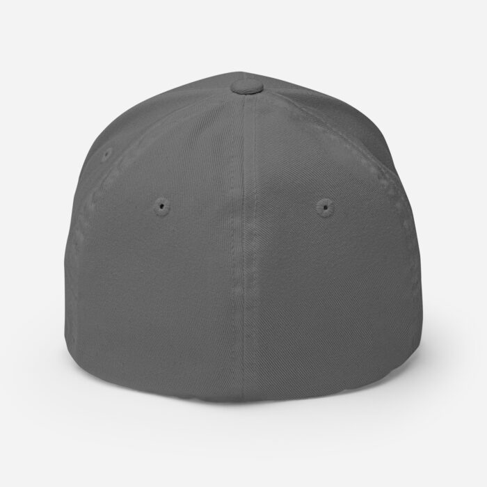 Back view of plain gray baseball cap