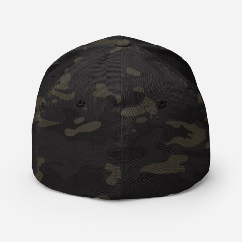 Back view of camo cap with ventilation