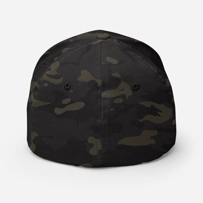Back view of camo cap with ventilation