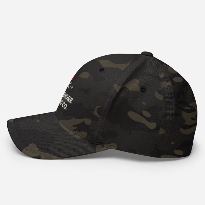 Camouflage baseball cap with embroidered logo