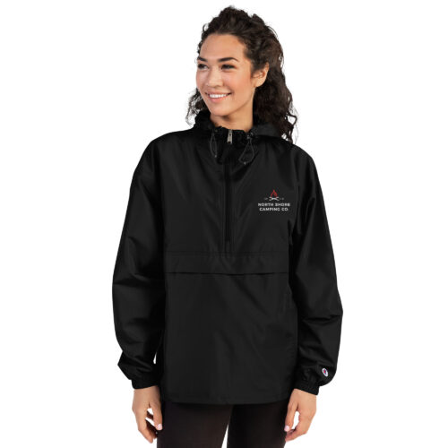 Person wearing black North Shore Camping jacket