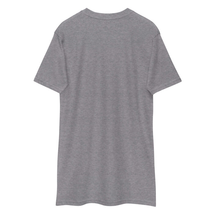 Back view of plain gray t-shirt