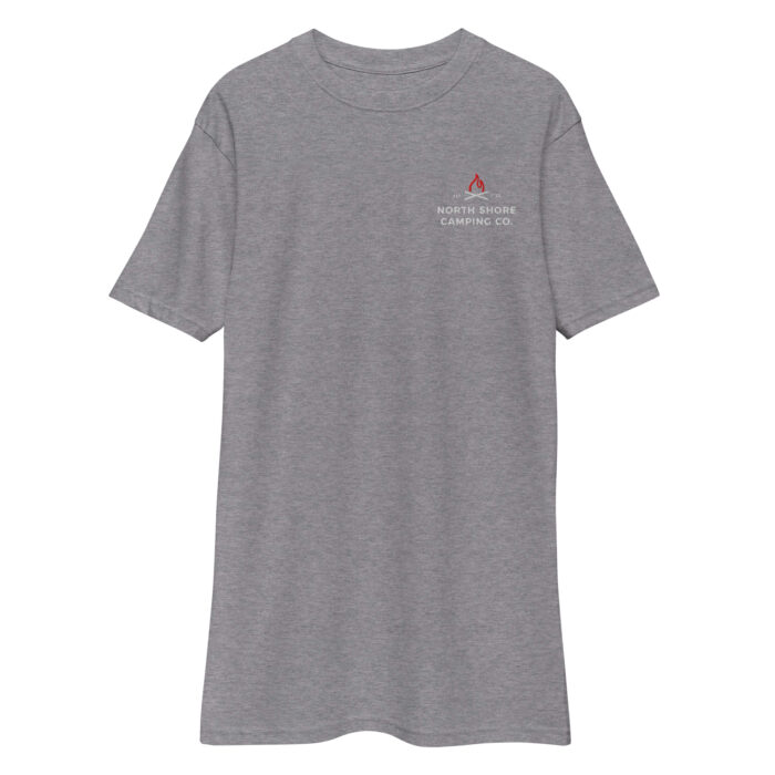 Gray t-shirt with North Shore Camping logo.