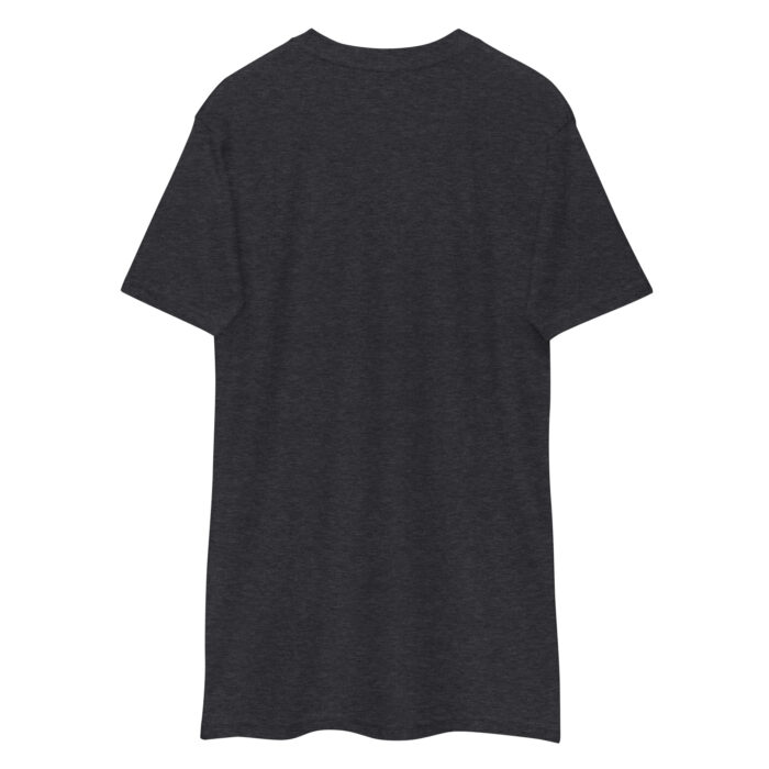 Black t-shirt back view on white background