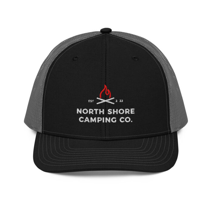 Black cap with North Shore Camping logo