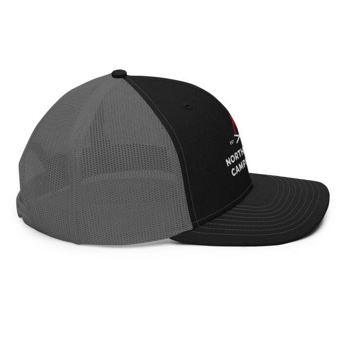Black mesh baseball cap side view