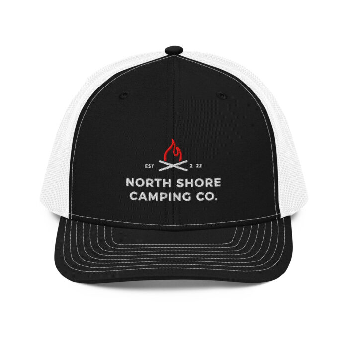 North Shore Camping Co. hat with fire logo.