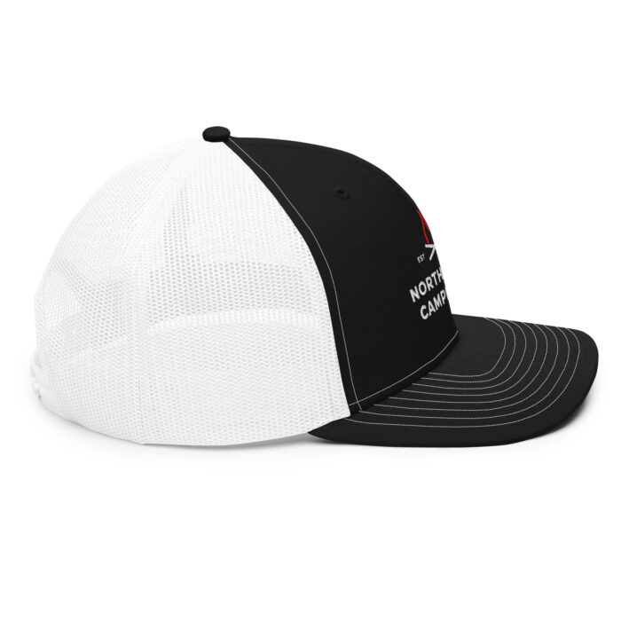Black and white mesh trucker hat