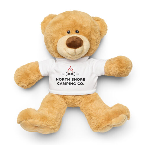 Teddy bear with North Shore Camping Co. shirt