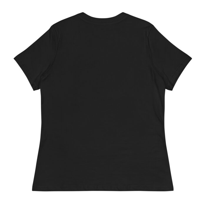 Back view of plain black t-shirt