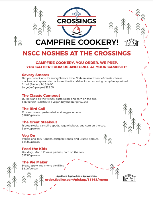 Campfire Cookery: Order grills, burgers, and more.
